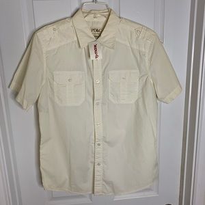 New ‼️With Tag Men Button Down Short Sleeves Shirt. Size: Medium❣️